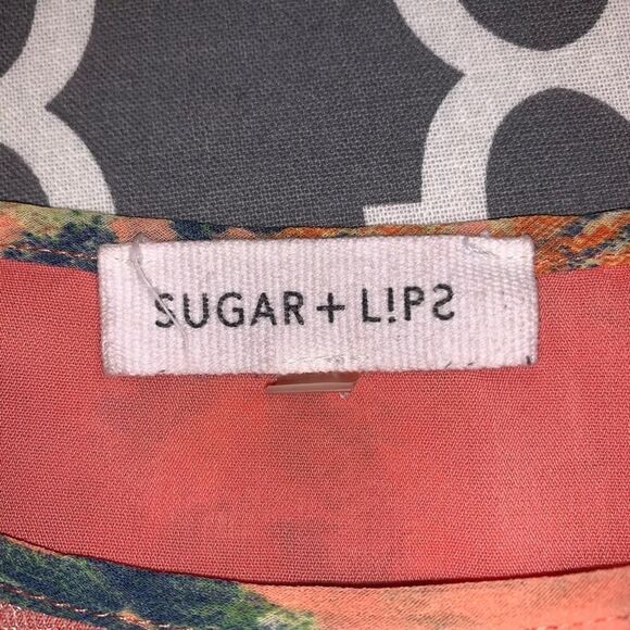 SugarLips Florence Lace Bell Sleeve Blouse Sz Medium - Picture 4 of 8